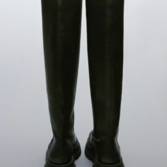 Zara Dark Lace-Up Boots - Picture 5 of 7